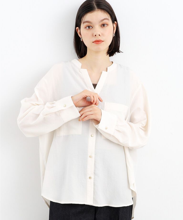 THE SHOP TK「【ヒルナンデス！で紹介】Wポケットシャツ　/ロングセラー/魅せる体形カバー服/洗濯機OK」|シャツ・ブラウス|