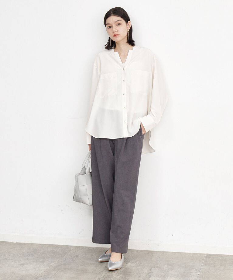 THE SHOP TK「【ヒルナンデス！で紹介】Wポケットシャツ　/ロングセラー/魅せる体形カバー服/洗濯機OK」|シャツ・ブラウス|