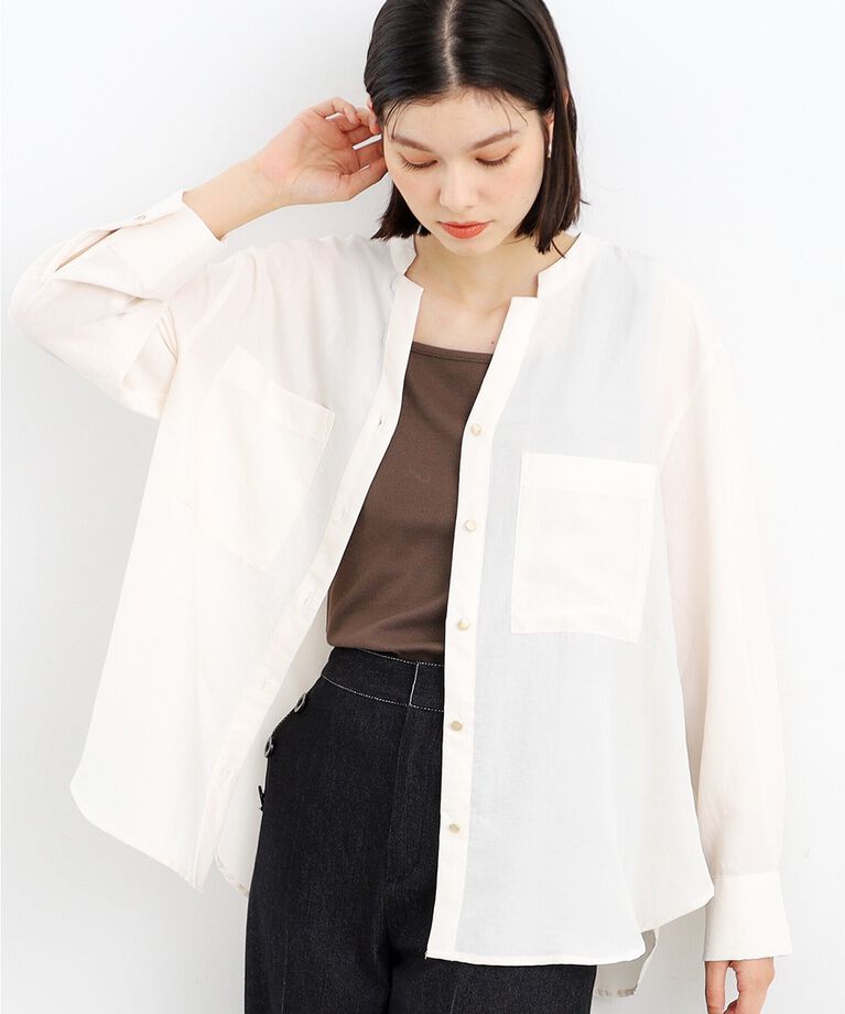 THE SHOP TK「【ヒルナンデス！で紹介】Wポケットシャツ　/ロングセラー/魅せる体形カバー服/洗濯機OK」|シャツ・ブラウス|
