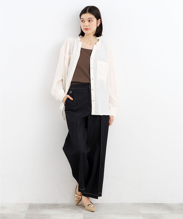 THE SHOP TK「【ヒルナンデス！で紹介】Wポケットシャツ　/ロングセラー/魅せる体形カバー服/洗濯機OK」|シャツ・ブラウス|