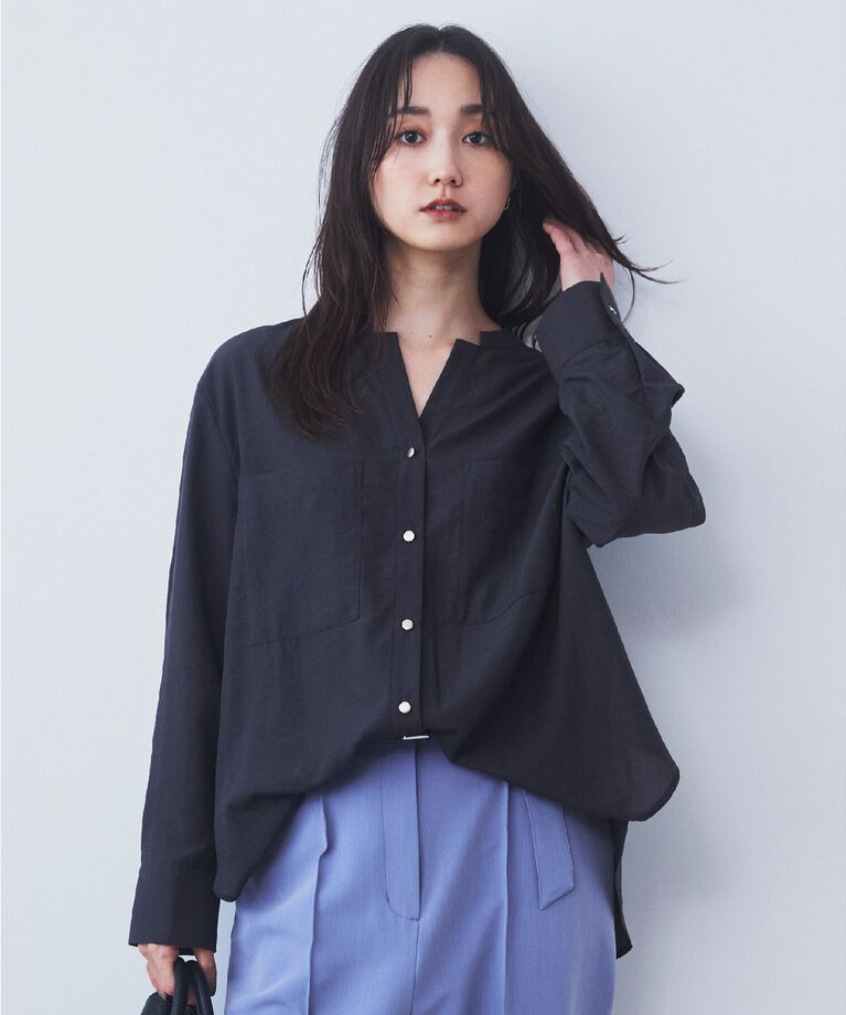 THE SHOP TK「【ヒルナンデス！で紹介】Wポケットシャツ　/ロングセラー/魅せる体形カバー服/洗濯機OK」|シャツ・ブラウス|