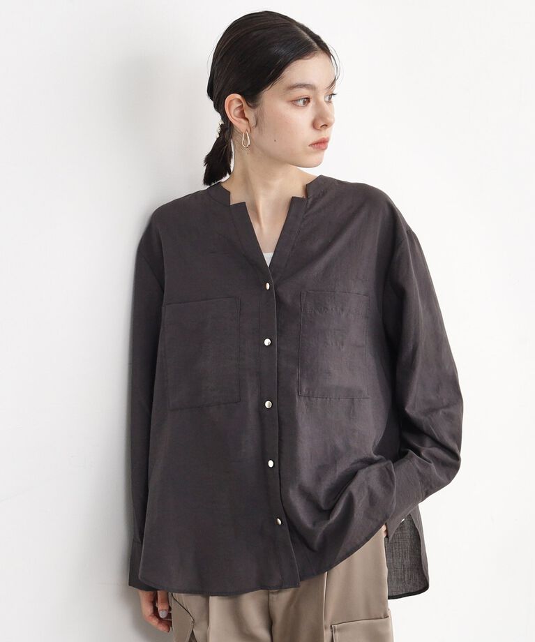 THE SHOP TK「【ヒルナンデス！で紹介】Wポケットシャツ　/ロングセラー/魅せる体形カバー服/洗濯機OK」|シャツ・ブラウス|ｽﾐｸﾛ(018)