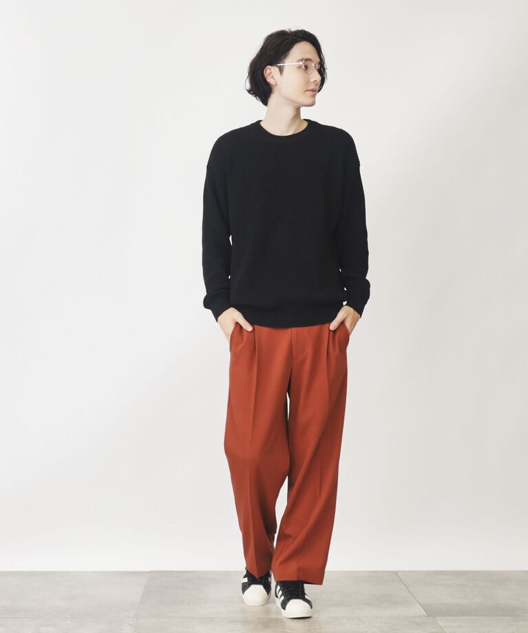 THE SHOP TK「畦編みニットプルオーバー リラックスシルエット」|ニット・セーター|