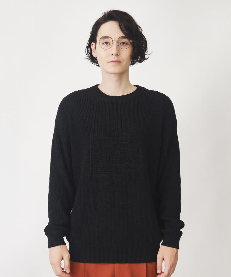 THE SHOP TK「畦編みニットプルオーバー リラックスシルエット」|ニット・セーター|