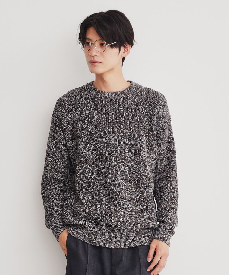 THE SHOP TK「畦編みニットプルオーバー リラックスシルエット」|ニット・セーター|ﾌﾞﾗｳﾝ(043)