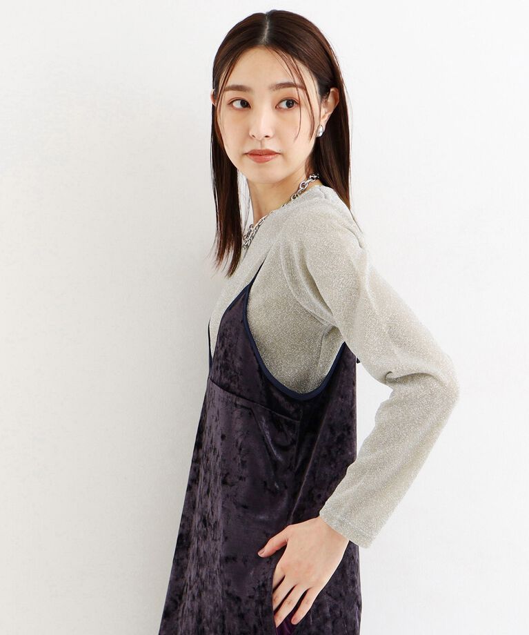THE SHOP TK「ラメシアーパワーネットプルオーバー」|Tシャツ・カットソー|