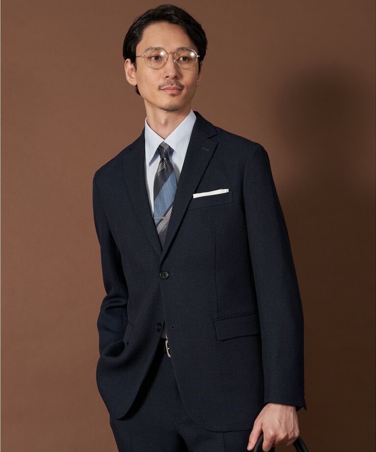 THE SHOP TK「バーズアイジャケット【セットアップ可/ビジネス対応】」|テーラードジャケット|ﾈｲﾋﾞｰ(094)