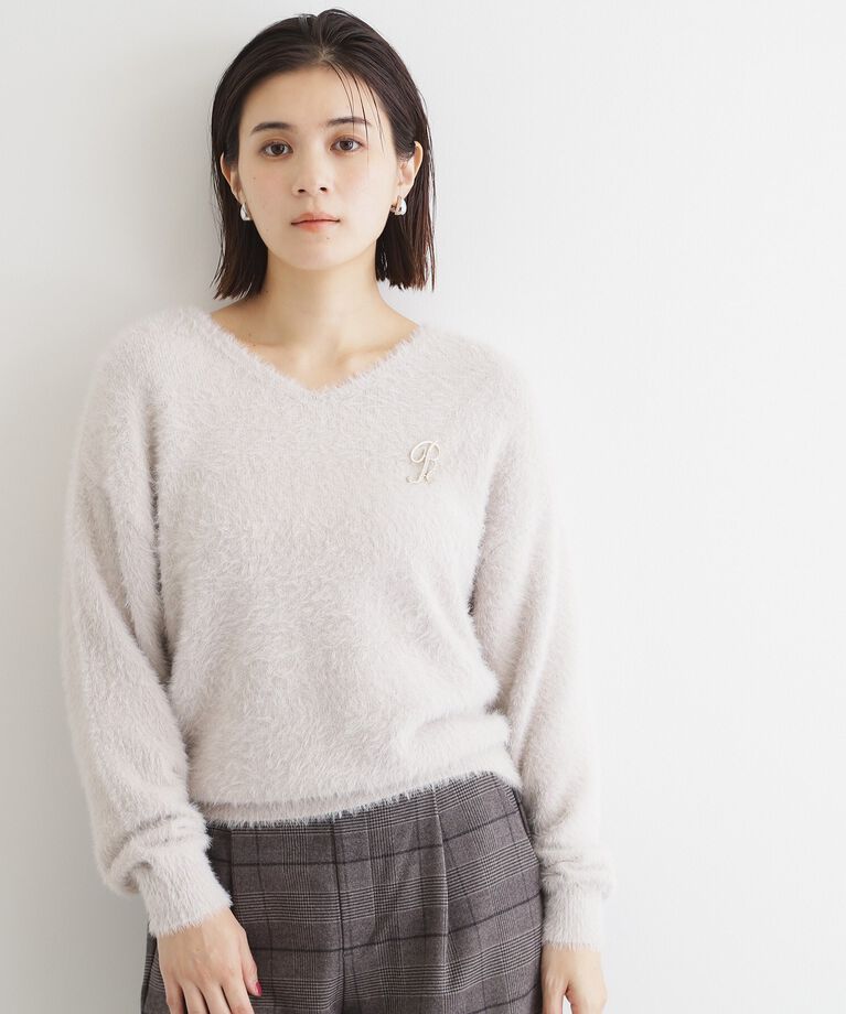 THE SHOP TK「【＠BAILA掲載】【前後2way】フェザーニット/洗える」|ニット・セーター|ｸﾞﾚｰｼﾞｭ(050)