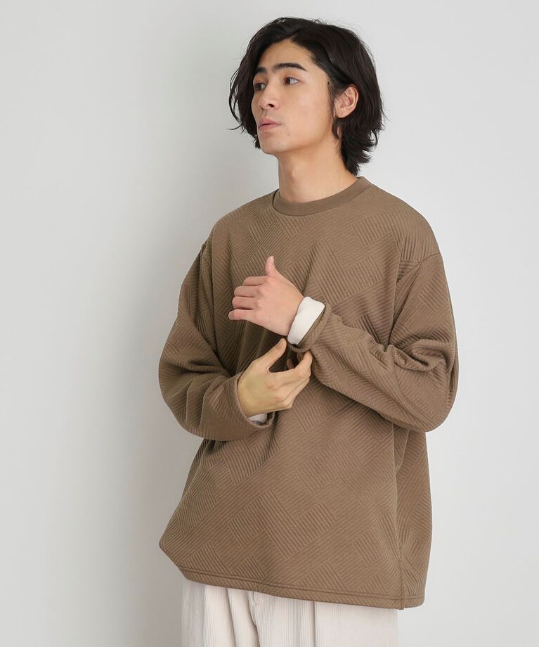 THE SHOP TK「ふくれキルティングフリースプルオーバー」|Tシャツ・カットソー|