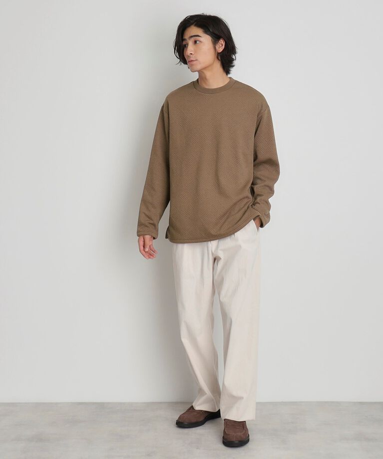 THE SHOP TK「ふくれキルティングフリースプルオーバー」|Tシャツ・カットソー|