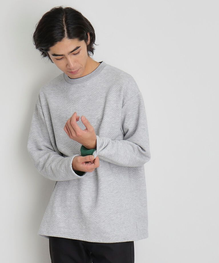 THE SHOP TK「ふくれキルティングフリースプルオーバー」|Tシャツ・カットソー|