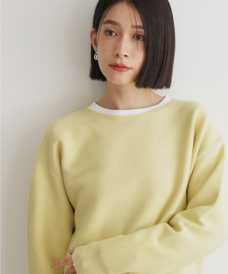 THE SHOP TK「【毛玉になりにくい/蓄熱性】春色_美人ガーターニット/洗える/体形カバー」|ニット・セーター|