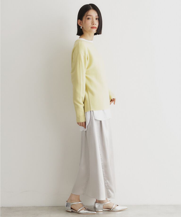 THE SHOP TK「【毛玉になりにくい/蓄熱性】春色_美人ガーターニット/洗える/体形カバー」|ニット・セーター|