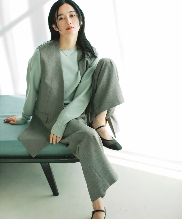 THE SHOP TK「【毛玉になりにくい/蓄熱性】春色_美人ガーターニット/洗える/体形カバー」|ニット・セーター|
