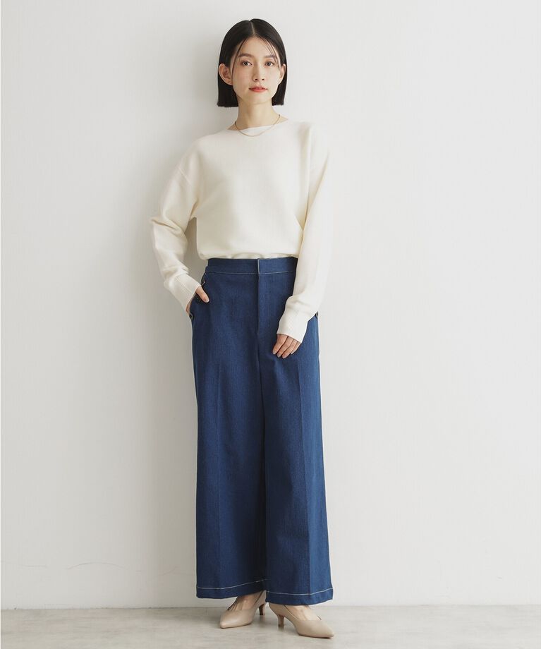 THE SHOP TK「【毛玉になりにくい/蓄熱性】春色_美人ガーターニット/洗える/体形カバー」|ニット・セーター|
