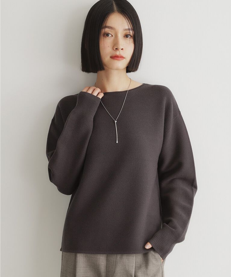THE SHOP TK「【毛玉になりにくい/蓄熱性】春色_美人ガーターニット/洗える/体形カバー」|ニット・セーター|スミクロ(018)