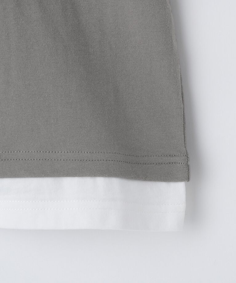 THE SHOP TK「【110-160】レイヤー風ポケットTシャツ/洗濯機OK」|Tシャツ・カットソー|