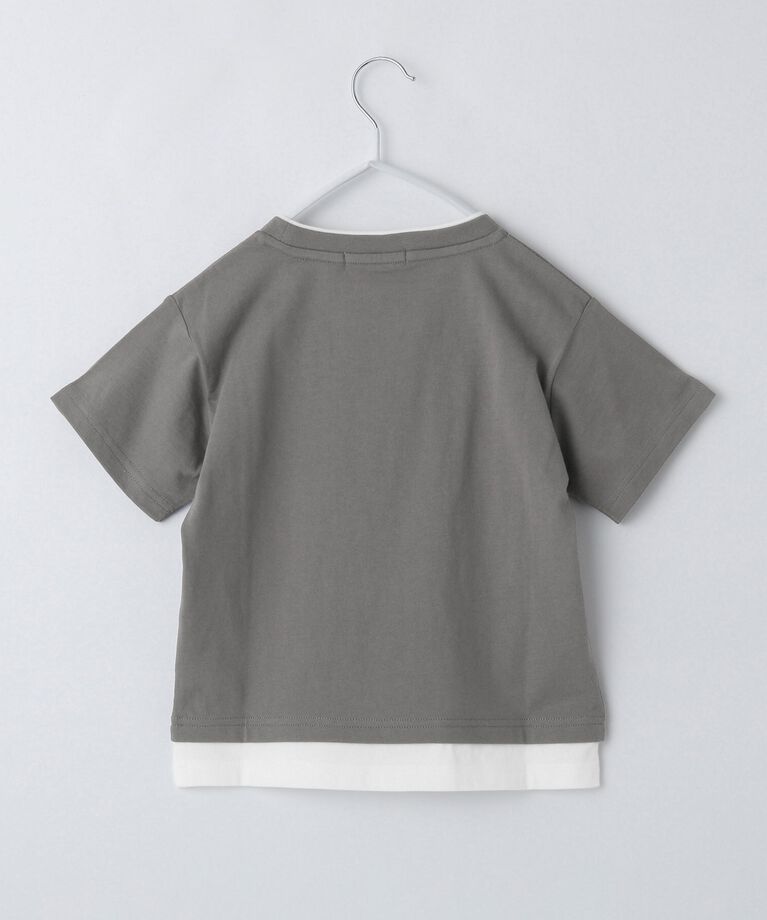 THE SHOP TK「【110-160】レイヤー風ポケットTシャツ/洗濯機OK」|Tシャツ・カットソー|