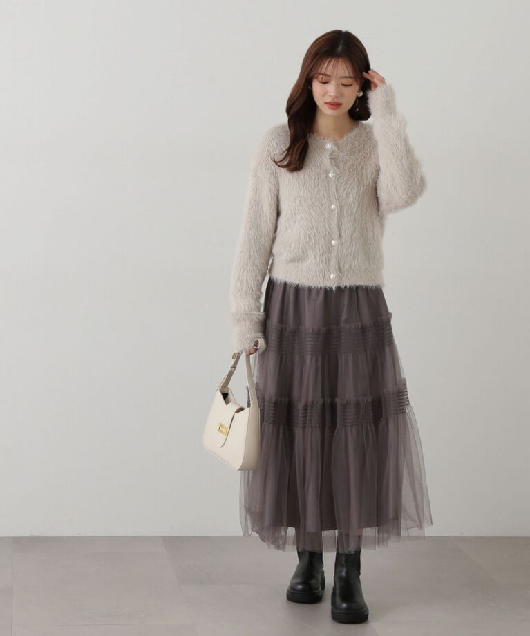 PROPORTION BODY DRESSING「チュールシャーリングティアードスカート」|スカート|
