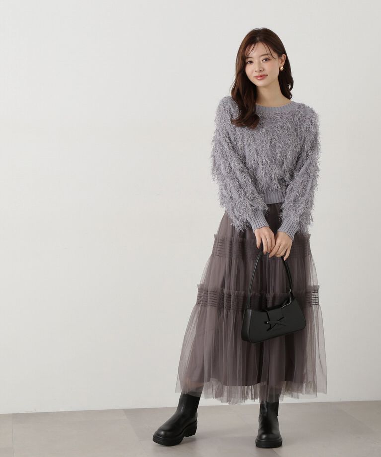 PROPORTION BODY DRESSING「チュールシャーリングティアードスカート」|スカート|