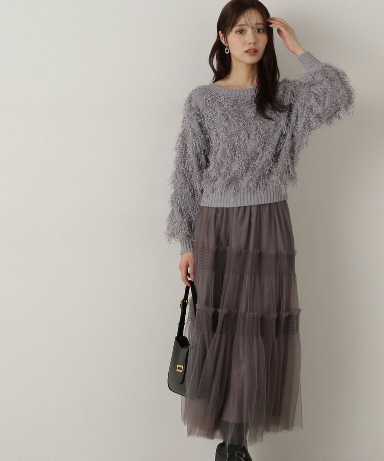 PROPORTION BODY DRESSING「チュールシャーリングティアードスカート」|スカート|