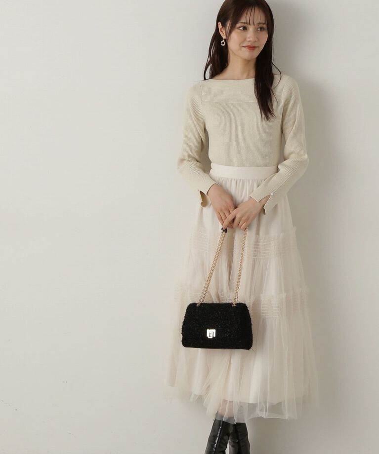 PROPORTION BODY DRESSING「チュールシャーリングティアードスカート」|スカート|