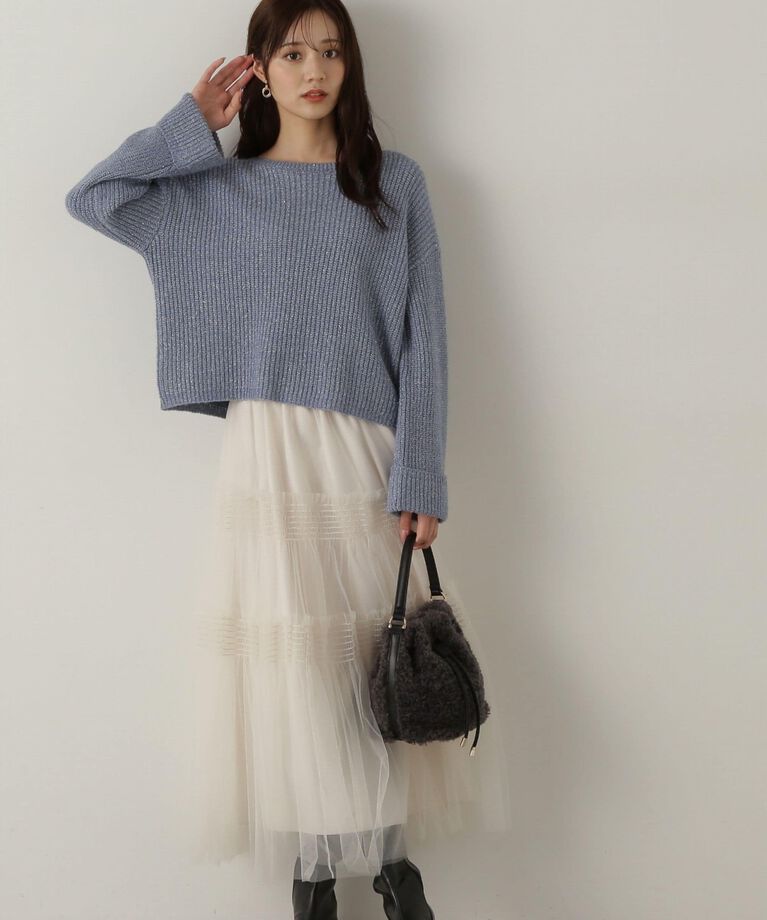 PROPORTION BODY DRESSING「チュールシャーリングティアードスカート」|スカート|