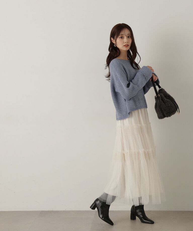 PROPORTION BODY DRESSING「チュールシャーリングティアードスカート」|スカート|