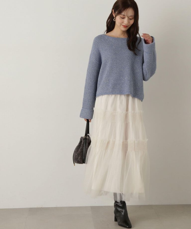 PROPORTION BODY DRESSING「チュールシャーリングティアードスカート」|スカート|