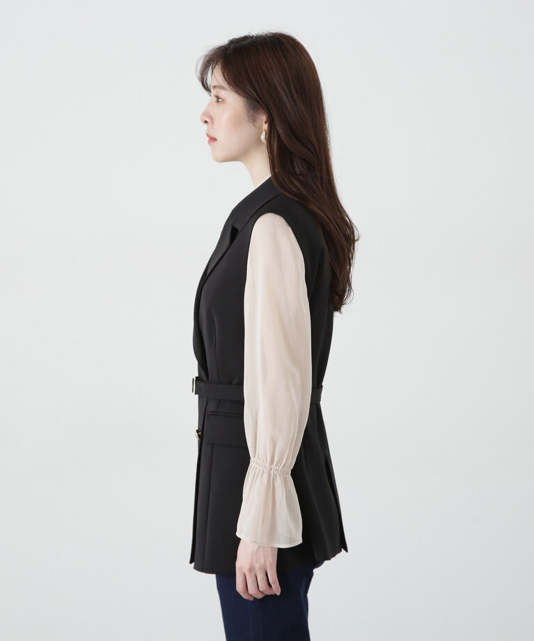 PROPORTION BODY DRESSING「ベルト付きジレ」|ブルゾン・スタジャン|