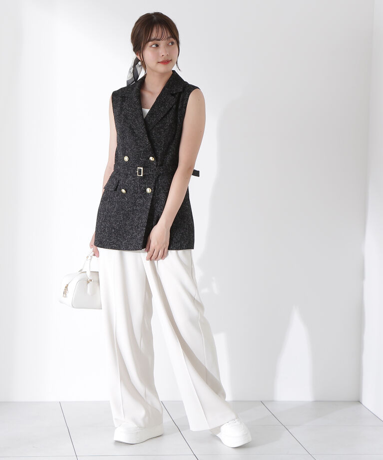 PROPORTION BODY DRESSING「ベルト付きジレ」|ブルゾン・スタジャン|