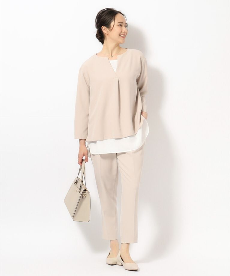 SHOO･LA･RUE「【S-5L/洗濯機可/2WAYストレッチ】ダブルクロスセンタープレステーパード」|その他|
