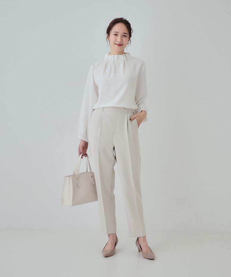 SHOO･LA･RUE「【SS-3L/洗える/通勤・セレモニーにも】しなやかな身のこなしが叶う ストレッチテーパードパンツ」|その他|