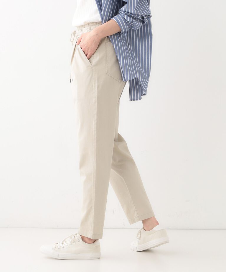 SHOO･LA･RUE「【洗える/SS-3L/美脚シルエット】綿ストレッチイージーテーパードパンツ」|その他|