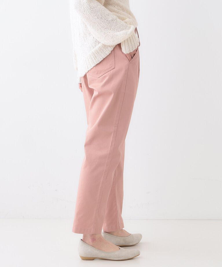 SHOO･LA･RUE「【洗える/SS-3L/美脚シルエット】綿ストレッチイージーテーパードパンツ」|その他|