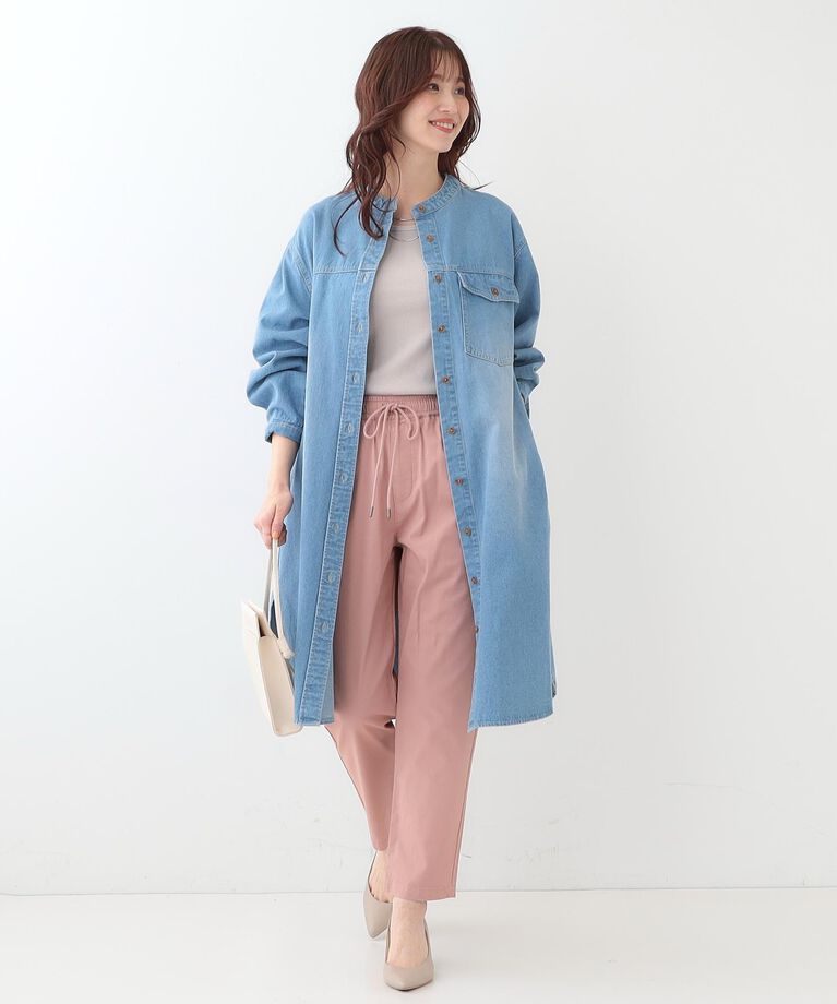 SHOO･LA･RUE「【洗える/SS-3L/美脚シルエット】綿ストレッチイージーテーパードパンツ」|その他|
