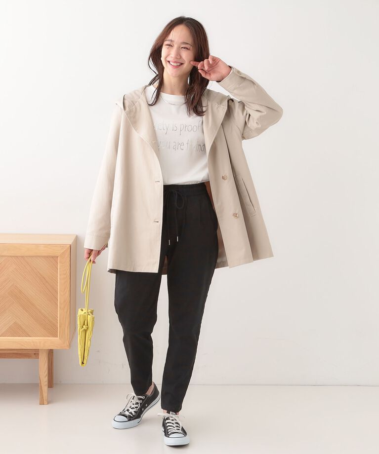 SHOO･LA･RUE「【洗える/SS-3L/美脚シルエット】綿ストレッチイージーテーパードパンツ」|その他|