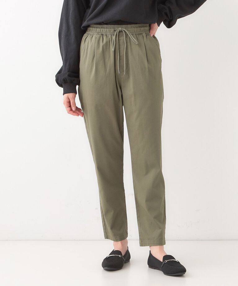 SHOO･LA･RUE「【洗える/SS-3L/美脚シルエット】綿ストレッチイージーテーパードパンツ」|その他|