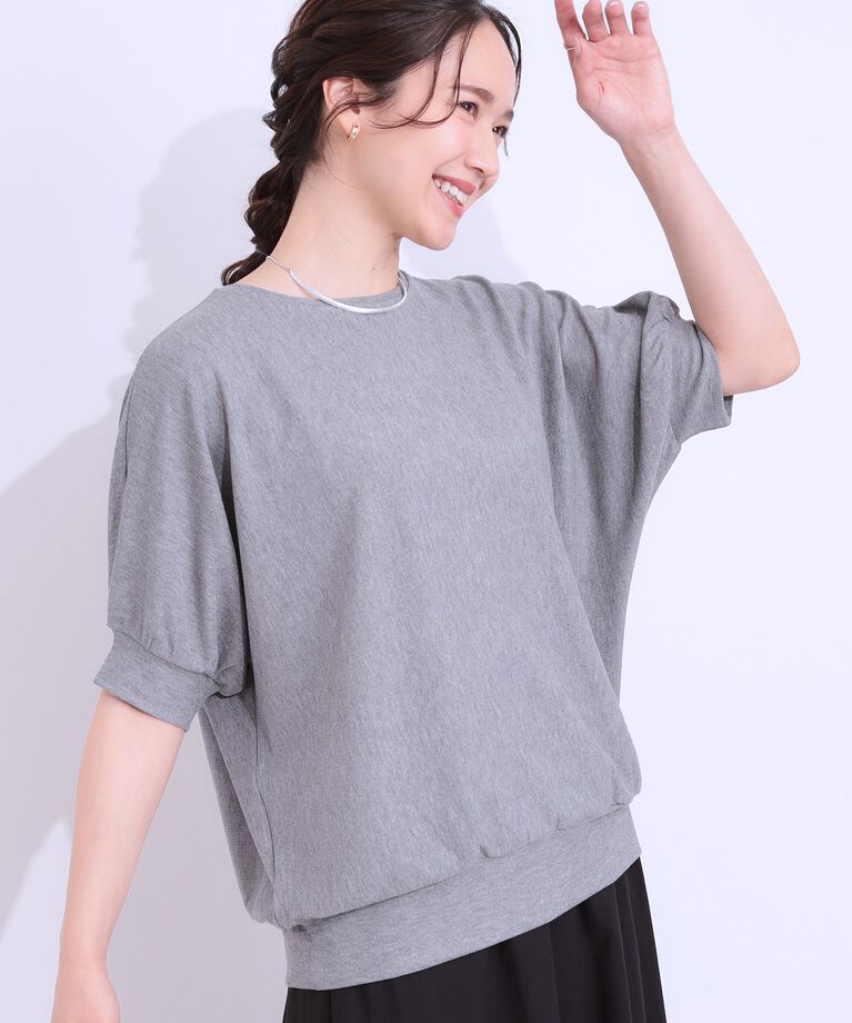 SHOO･LA･RUE「【ひんやり/UVカット】ドルマントップス」|Tシャツ・カットソー|グレー(012)