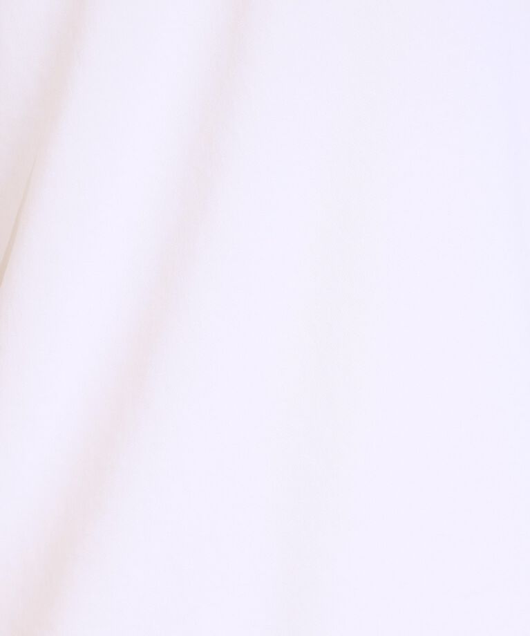 SHOO･LA･RUE「【洗える/接触冷感/S-LL】フェミニンもクールも フリルリボン5分袖ブラウス」|シャツ・ブラウス|