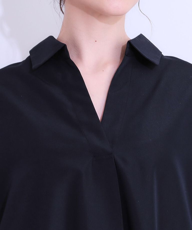 SHOO･LA･RUE「袖レースが上品なシャツワンピース」|ワンピース|