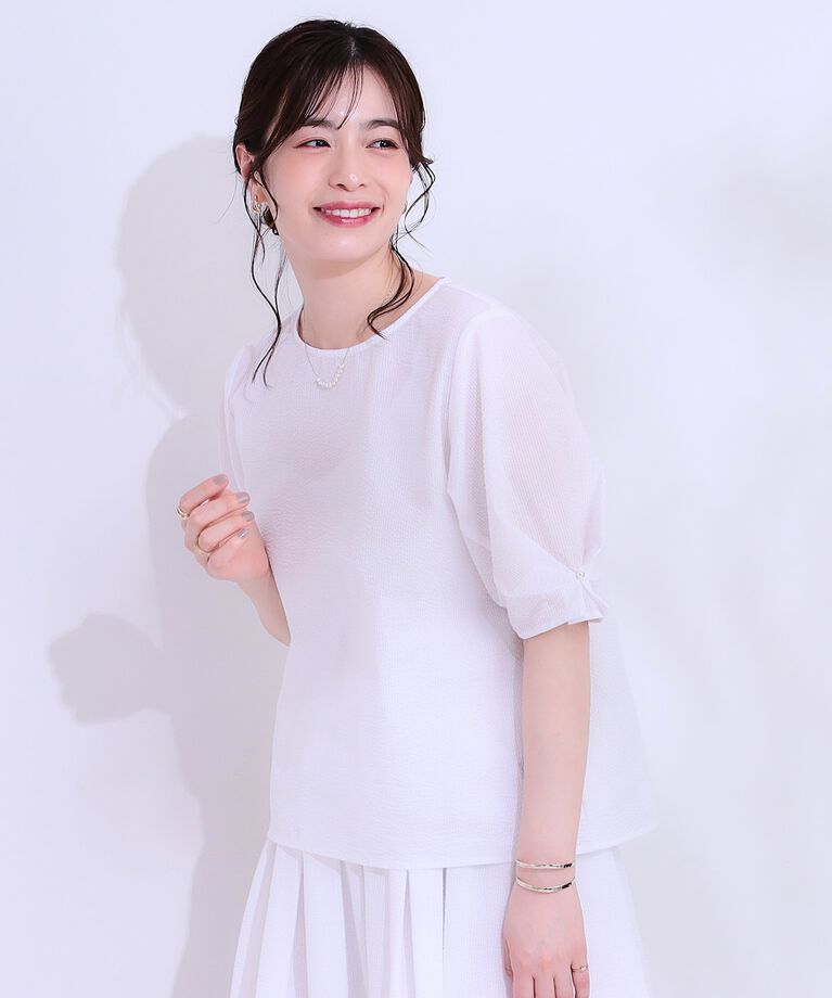 SHOO･LA･RUE「【セットアップ可】お袖タックブラウス」|シャツ・ブラウス|