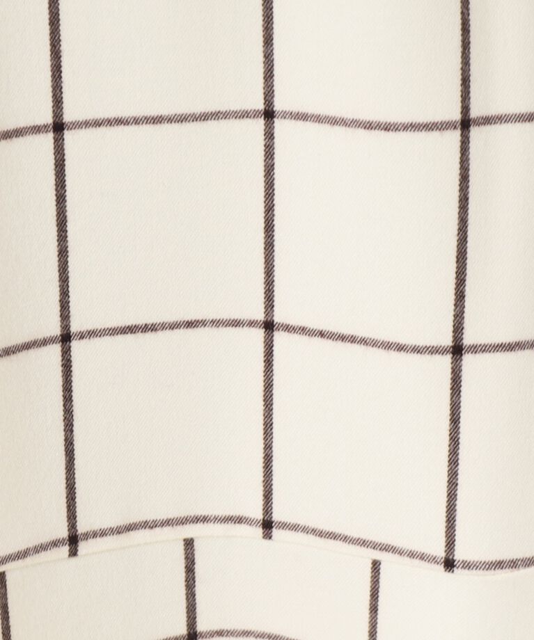 Dessin「【後ろゴム・洗える】起毛チェック柄切り替えフレアスカート（XS～L）」|スカート|