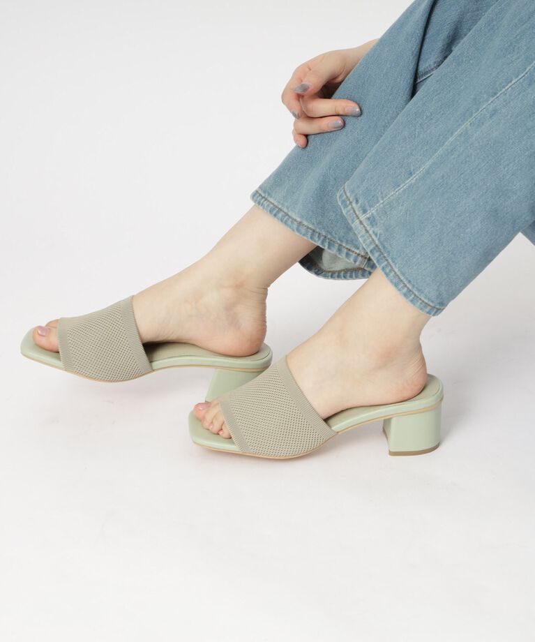 ESPERANZA「ニットアッパーミュールサンダル 24SS」|サンダル|