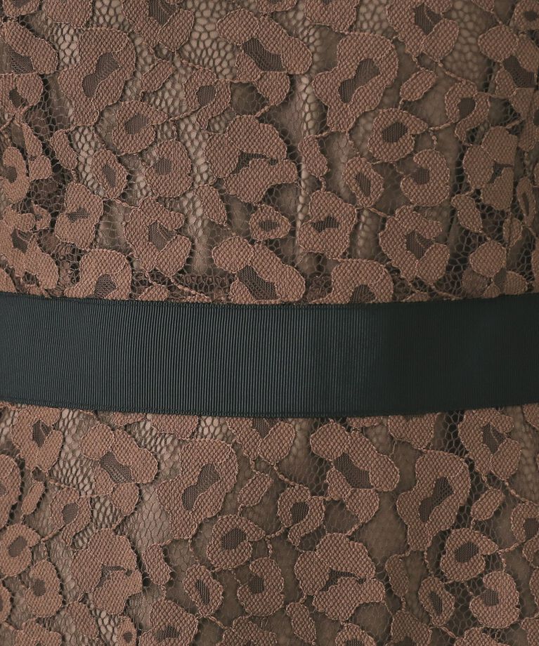 SunaUna「【SS～Lサイズ展開/レオパードレース】スタンドネックワンピース」|ワンピース|