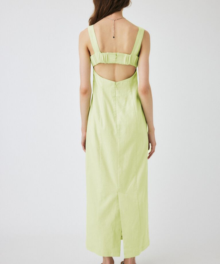 MOUSSY「LINEN COTTON MAXI キャミドレス」|ワンピース|