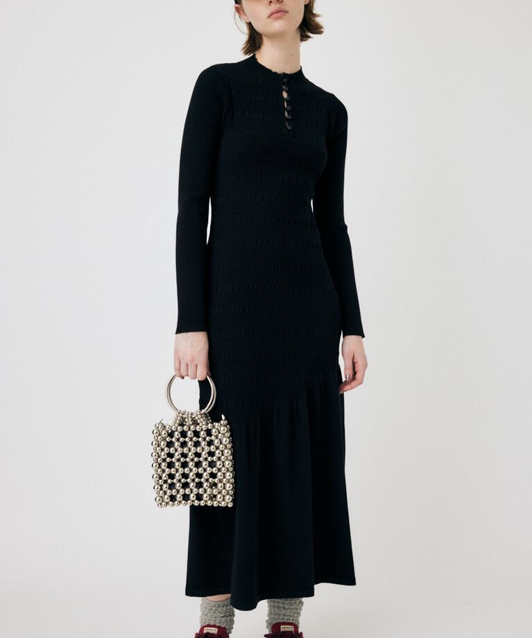 MOUSSY「FLARE HEM KNIT ドレス」|ワンピース|