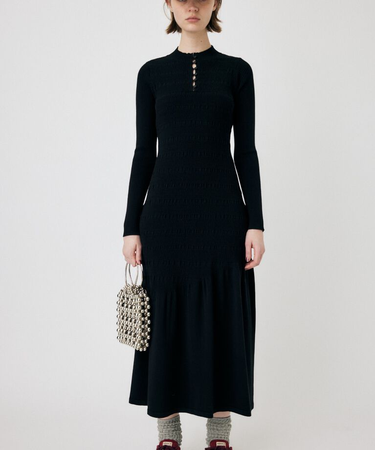 MOUSSY「FLARE HEM KNIT ドレス」|ワンピース|