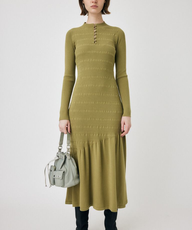 MOUSSY「FLARE HEM KNIT ドレス」|ワンピース|KHA