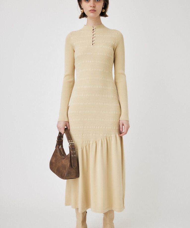 MOUSSY「FLARE HEM KNIT ドレス」|ワンピース|